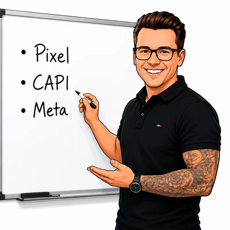 MetaAdGuys founder explaining setup on a whiteboard